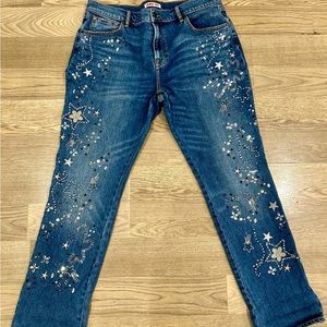 Johnny Was Estela Beaded Boyfriend Jeans